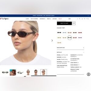 Le Specs Outta Love tortoise sunglasses